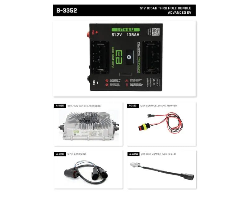 Nivel Eco Battery Thru Hole Bundle Advanced Ev 51v 105ah