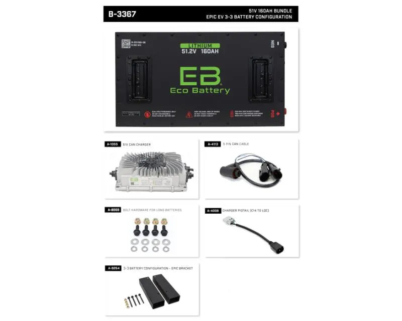 Nivel Eco Battery Epic Bundle 3-3 Configuration 51v 160ah