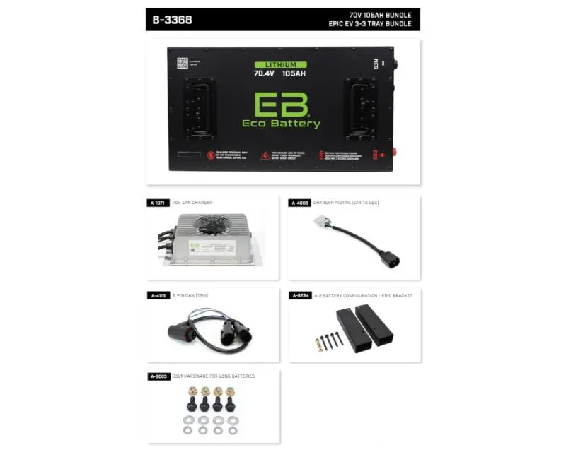 Nivel Eco Battery Bundle Epic Ev 3-3 Tray 70v 105ah