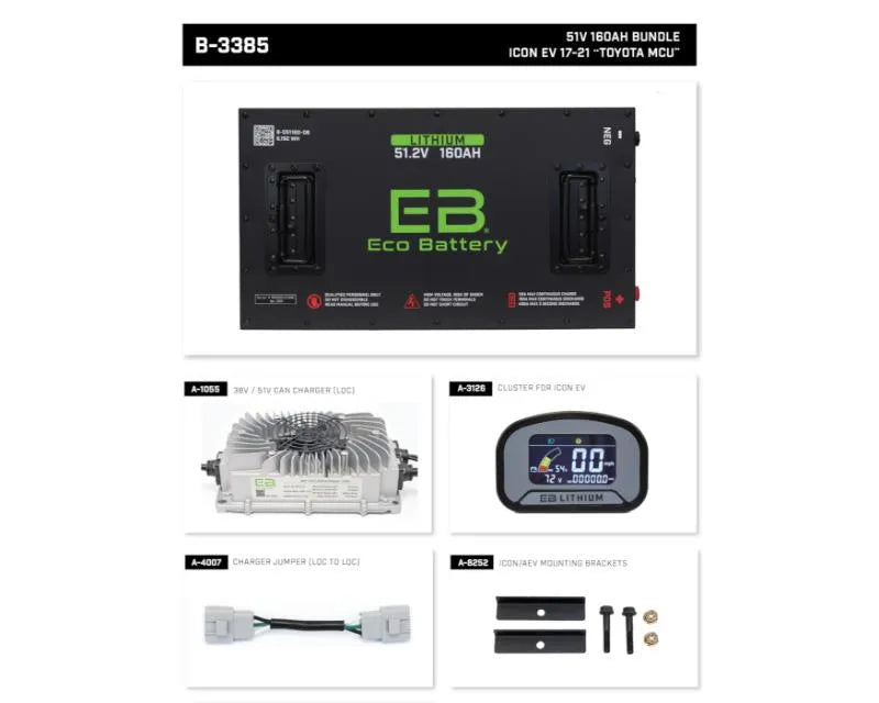Nivel Eco Battery Bundle Icon Ev 17-21 51v 160 Ah