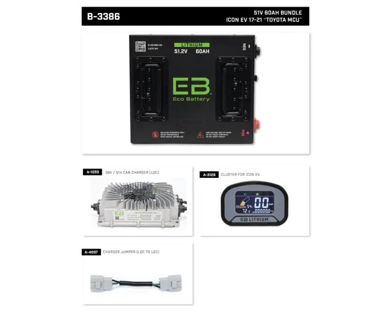 Nivel Eco Battery Bundle Icon Ev 17-21 51v 60ah