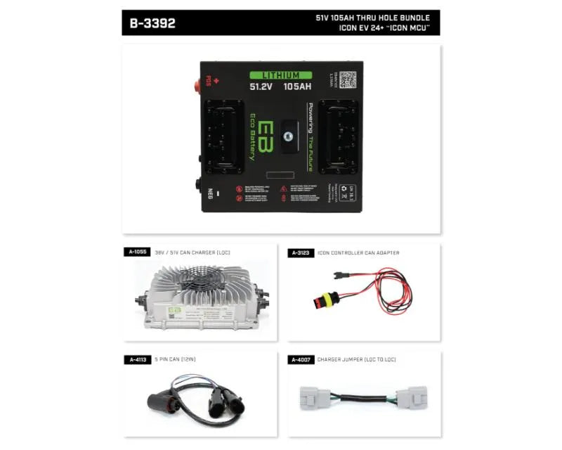 Nivel Eco Battery Thru Hole Bundle Icon Ev 24+ 51v 105ah