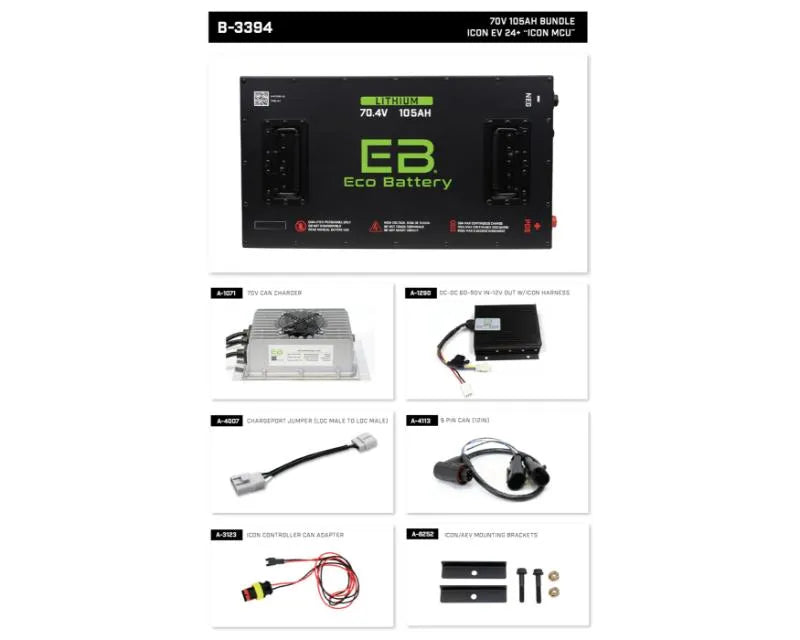Nivel Eco Battery Bundle Icon Ev 24+ 70v 105ah