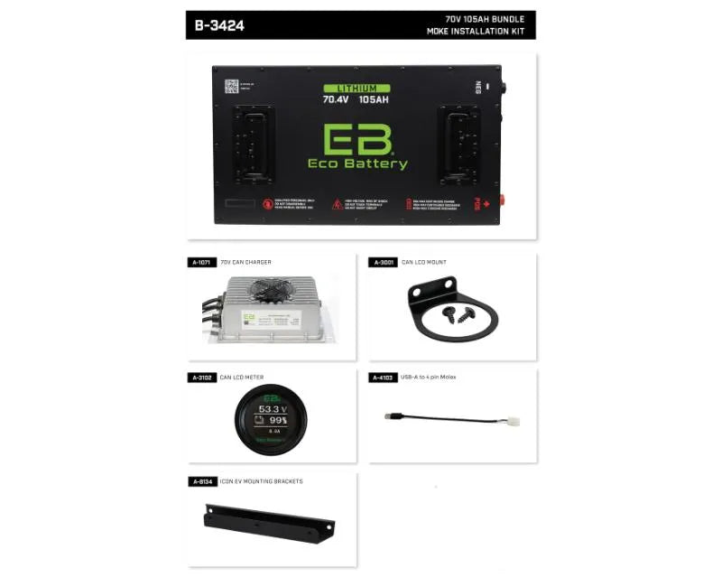 Nivel Eco Battery Bundle Moke 70v 105ah