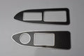 American Car Craft 2Pc Polished Stainless Trim Carbon Fiber Door Arm Control Trim Dodge Challenger 5.7L | SRT8 2008-2014