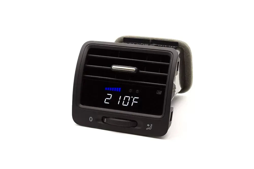 P3 V3 OBD2 - VW MK5 Gauge 2007-2009 LHD, R Models, Blue Bars | White Digits, Pre-Installed in OEM Vent
