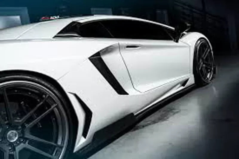 1016 Industries Side Skirts for Lamborghini Aventador LP740 2016-2020, Carbon Fiber Finish