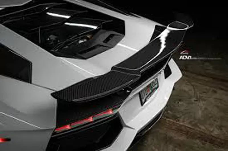 1016 Industries Rear Wing with Stands and Carbon Base for Lamborghini Aventador LP700 13-16, LP740 16