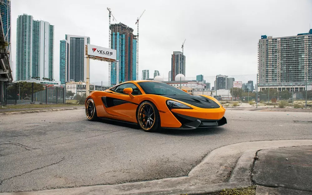 1016 Industries Forged Carbon Race Hood for McLaren 570S 2016-2019, Ultraviolet Coated