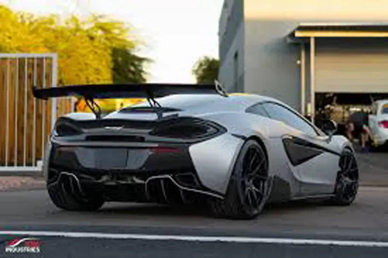 1016 Industries Rear Race Wing with Tips for McLaren 570GT 2016-2019, Carbon Fiber Finish