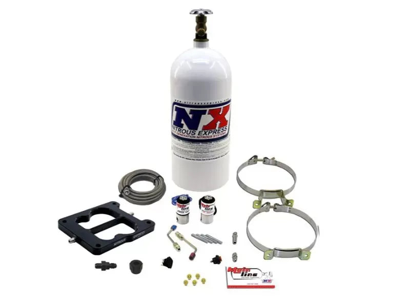 Nitrous Express Nitrous Mainline Q-Jet Carb Kit ML1002 with 10lb Bottle, 250HP Output