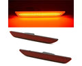 Octane Lighting Rear Quarter Panel Side LED Red Marker Light Lens Pair Ford Mustang 2015-2019