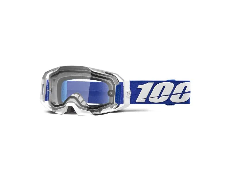 100% Armatic Enduro Moto Goggle Blue Clear Lens