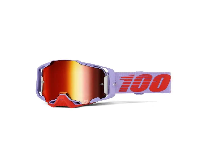 100% Armega Goggle Fausto Red Mirror Lens