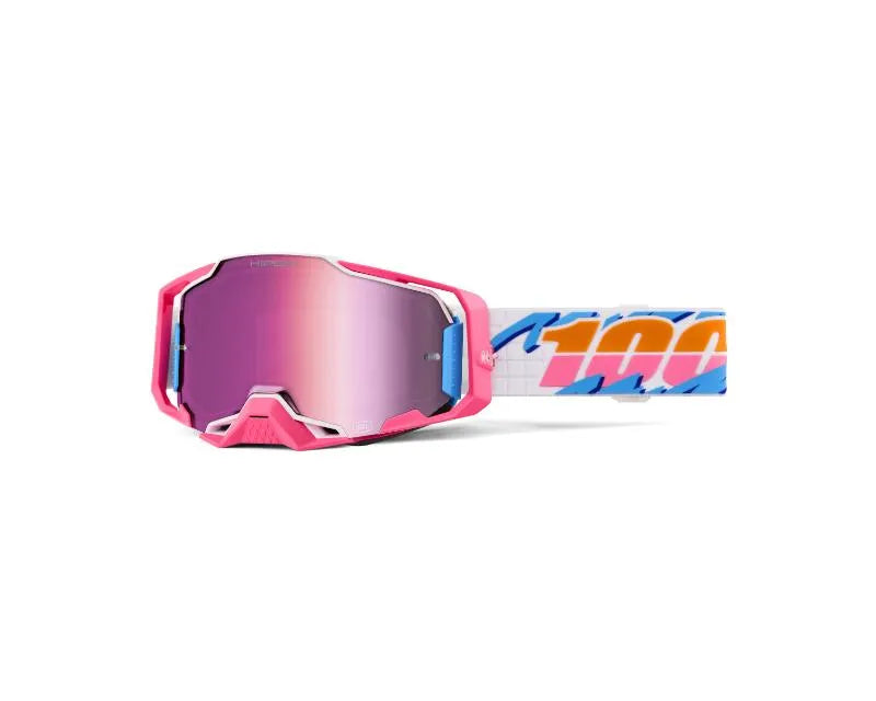 100% Armega Hiper Goggle Lefreak Hiper Pink Mirror Lens