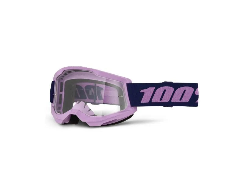 100% Strata 2 Goggle Purple Clear Lens