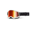 100% Strata 2 Goggle Grey Red Mirror Lens