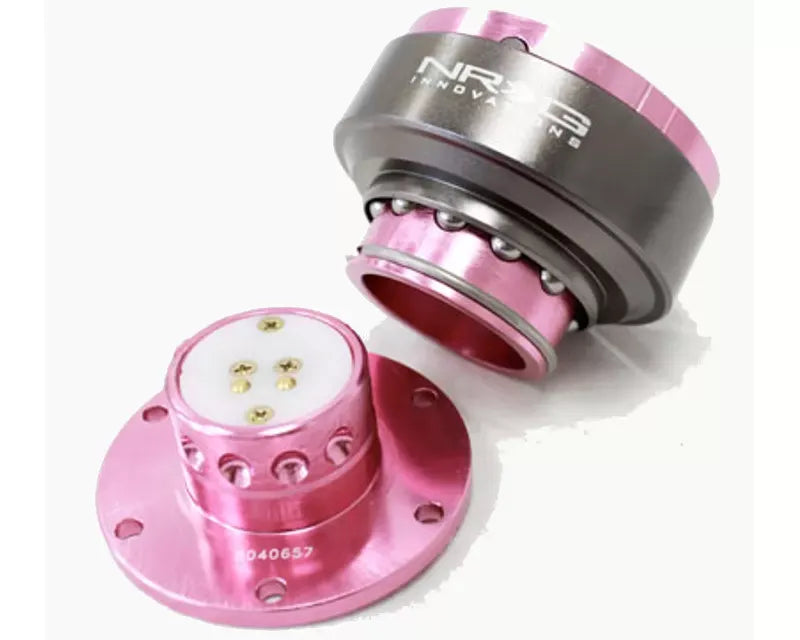 NRG Quick Release Gen 2.0 Pink Body Titanium Chrome Ring
