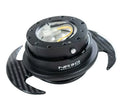 NRG Quick Release Gen 3.0 Black Body Black Ring with Carbon Fiber Handles