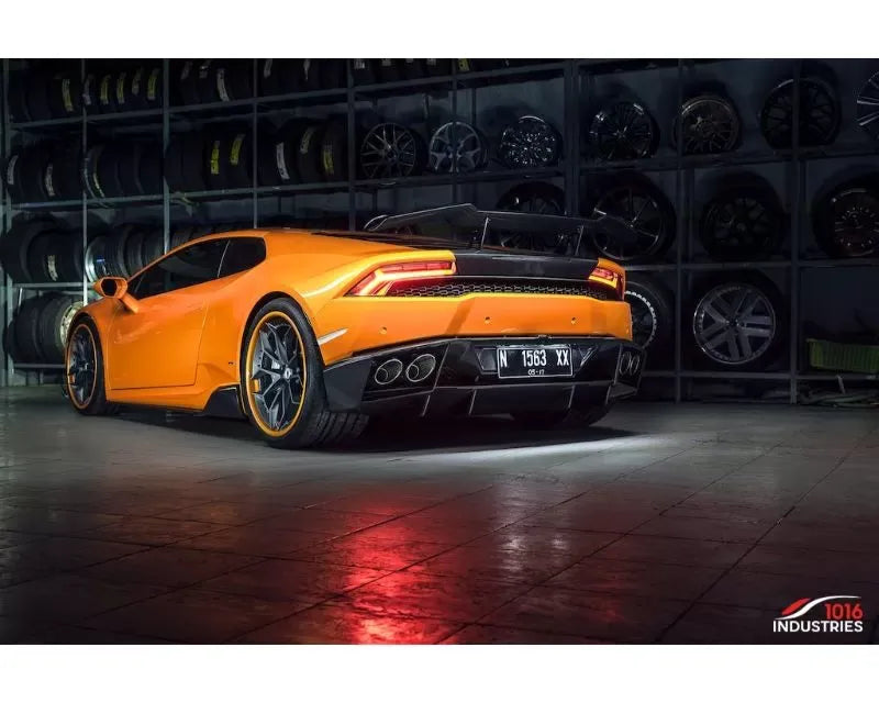 1016 Industries FRP Rear Diffuser for Lamborghini Huracan LP610-4 2015-2019, Carbon Fiber